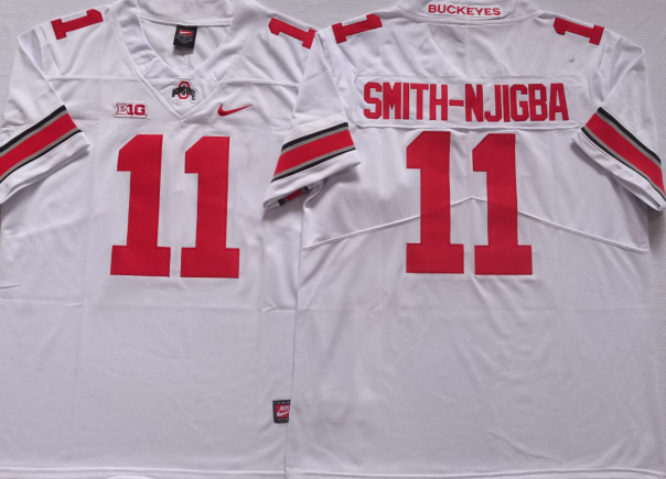 Men's Ohio State Buckeyes Jaxon Smith-Njigba #11 White Jersey